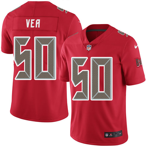 Nike Buccaneers #50 Vita Vea Red Men's Stitched NFL Limited Rush Jersey